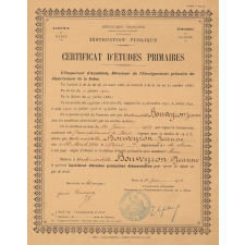 Certificat d'études primaires. 