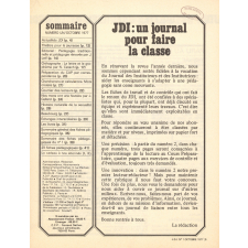 Journal des instituteurs et des institutrices (JDI). N°1.