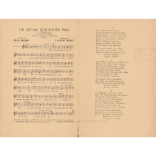 Ce qu'ils n'auront pas : chanson patriotique