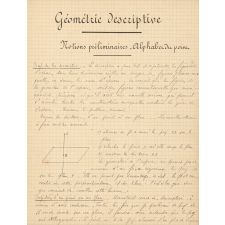 Cours de géométrie descriptive