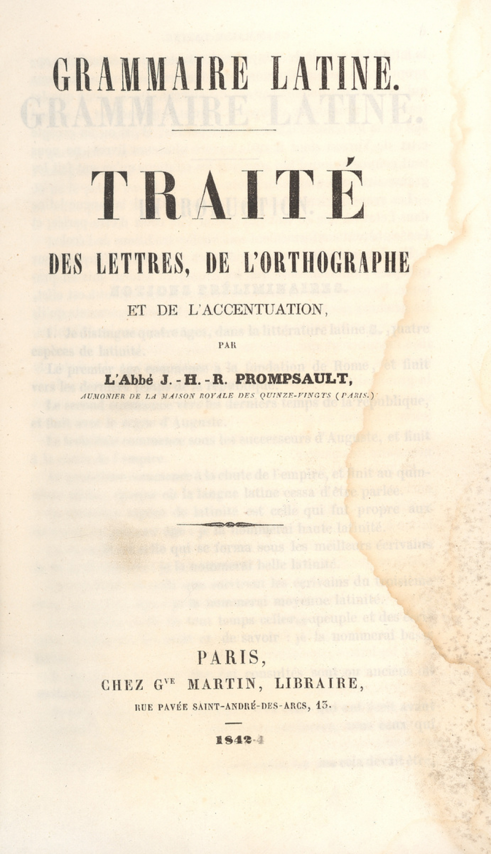Grammaire latine : traité des lettres, de l'orthographe et de l'accentuation