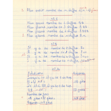 Cahier d'arithmétique : 5e