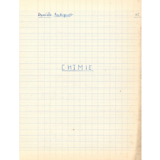 Cahier : exercices de chimie et de physique : 4e