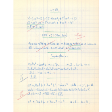 Cahier d'algèbre : 3e