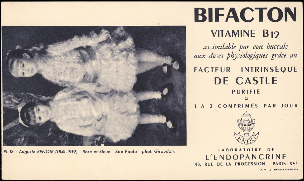 Buvard publicitaire Bifacton : Renoir