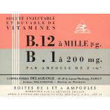 Buvard publicitaire : vitamine B12 et B1