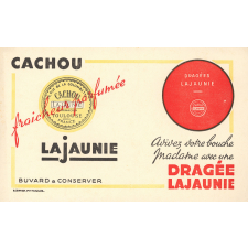 Buvard publicitaire : Cachou Lajaunie