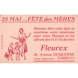 Buvard publicitaire : Fleuriste Fleurex