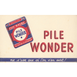 Buvard publicitaire : pile Wonder
