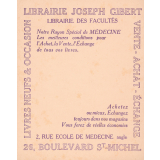 Buvard publicitaire : librairie Joseph Gibert