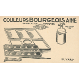 Buvard publicitaire : couleurs Bourgeois Ainé