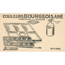 Buvard publicitaire : couleurs Bourgeois Ainé