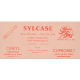 Buvard publicitaire : Sylcase, Cinéyl et Cuprobalt
