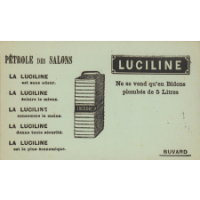 Buvard publicitaire : Pétrole des salons Luciline