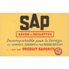 Buvard publicitaire : Savon SAP