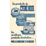 Buvard publicitaire : Produits du Cygne noir