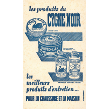 Buvard publicitaire : Produits du Cygne noir
