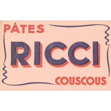 Buvard publicitaire : Pâtes et couscous Ricci