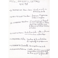 Mémoires PLC2 - CPE2 - PLP2/2 - 96-97.
