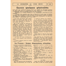 Fiches pédagogiques tirées de L'École libératrice - Géographie. 