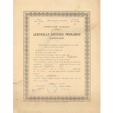 Certificat d'études primaires élémentaires. 