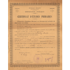 Certificat d'études primaires.