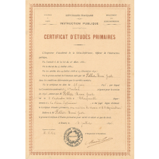 Certificat d'études primaires. 