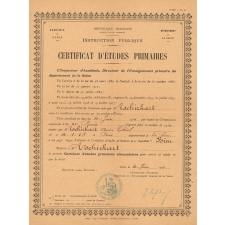 Certificat d'études primaires.