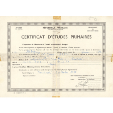 Certificat d'études primaires. 