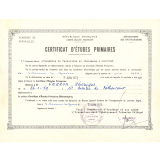 Certificat d'études primaires. 