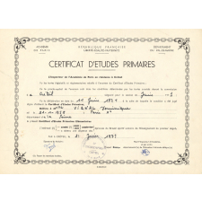Certificat d'études primaires. 