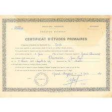Certificat d'études primaires. 