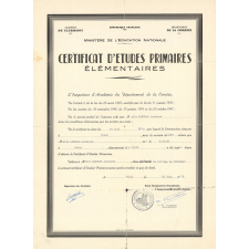 Certificat d'études primaires. 