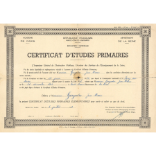 Certificat d'études primaires. 