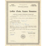 Certificat d'études primaires élémentaires. 