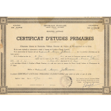 Certificat d'études primaires. 