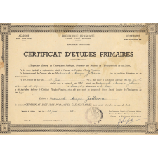 Certificat d'études primaires. 