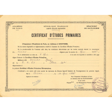 Certificat d'études primaires. 