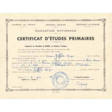 Certificat d'études primaires.