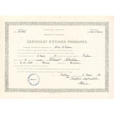 Certificat d'études primaires. 