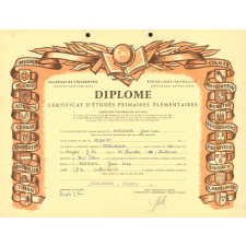 Certificat d'études primaires élémentaires.