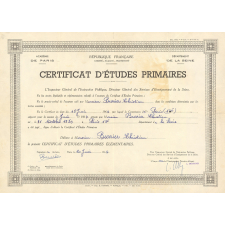 Certificat d'études primaires. 