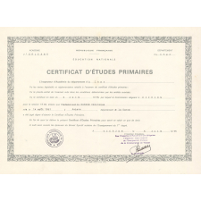 Certificat d'études primaires. 