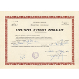 Certificat d'études primaires. 