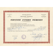 Certificat d'études primaires.