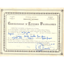 Certificat d'études primaires. 