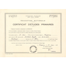 Certificat d'études primaires. 