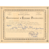 Certificat d'études primaires. 