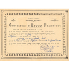 Certificat d'études primaires.