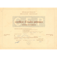 Certificat d'études primaires élémentaires.